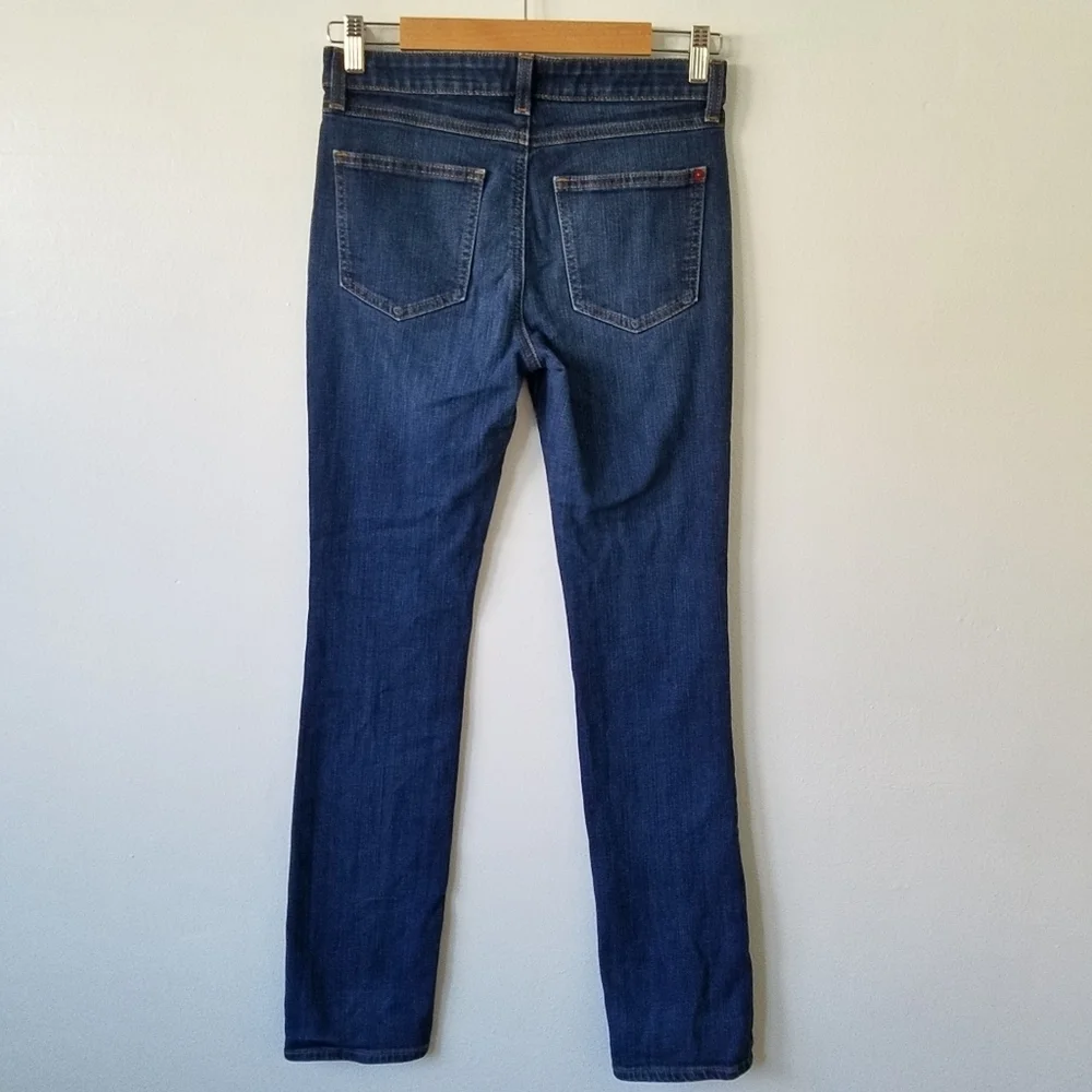 Spanx The Slim-X Straight Blue Midrise Dark Wash Denim Size 27 - Picture 3 of 12